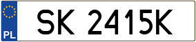 Trailer License Plate